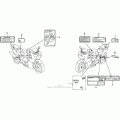 Схема вузла: Інформаційні наклейки для Honda CBR900RR CBR919RR Fireblade