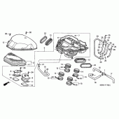 Схема узла: Воздушный фильтр (1) для Honda CBR600 CBR600F