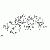 Схема вузла: Жгут проводки / котушка запалювання для Honda NX250