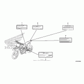 Схема вузла: Інформаційні наклейки для Honda CRF150 CRF150F