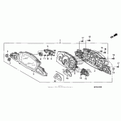 Схема вузла: Панель приладів для Honda ST1300 Pan-European