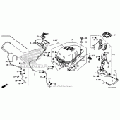 Схема вузла: Паливний бак для Honda CTX700