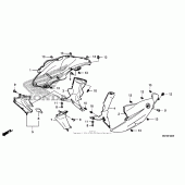 Схема вузла: Бічний обтічник для Honda NSA700 DN-01