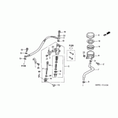 Схема узла: Задний тормозной цилиндр для Honda CBR600 CBR600FR Racing Edition