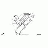 Схема вузла: Заднє крило для Honda XR650