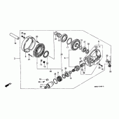 Схема узла: Приводной редуктор для Honda VT1100 Shadow Aero