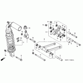 Схема узла: Задняя подвеска (VTR1000SP2/ 3/4/5/6) для Honda VTR1000 VTR SP-2