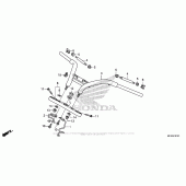 Схема вузла: Рульова траверса & Кліпон (2) для Honda VT1300 Fury