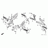 Схема вузла: Підніжки (CBR600RR5 / 6) для Honda CBR600 CBR600RR