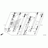 Схема вузла: Вилка передньої осі для Honda CMX250 Rebel