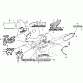 Схема вузла: F3- se stripe для Honda CBR600 CBR600F Smokin Joe s Edition