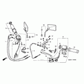 Схема вузла: Lever + handle switch + mirror для Honda VF750 Magna