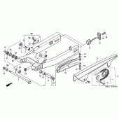 Схема узла: Задний рычаг (Маятник) для Honda CB600F Hornet