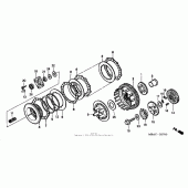 Схема вузла: Зчеплення для Honda VT750 Shadow Deluxe