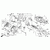 Схема вузла: Left rear cover / water pum p для Honda CB1300 Super Four