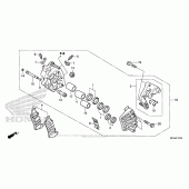 Схема узла: Правый-передний тормозной суппорт для Honda GL1800 Gold Wing