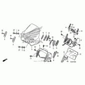 Схема вузла: Windscreen для Honda ST1300 Pan-European