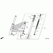 Схема узла: Вилка передней оси для Honda FSC600 Silver Wing