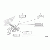 Схема вузла: Інформаційні наклейки для Honda CRF230 CRF230F