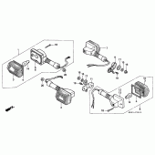 Схема вузла: Поворотники для Honda NX650 Dominator