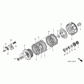 Схема вузла: Зчеплення для Honda CBF250