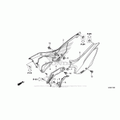 Схема вузла: Бічний обтічник для Honda CRF125 CRF125F