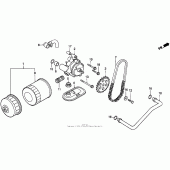 Схема узла: Масляный насос для Honda PC800 Pacific Coast