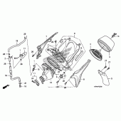 Схема вузла: Повітряний фільтр для Honda CRF250 CRF250R