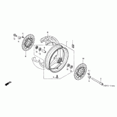 Схема узла: Передние колесо (2) для Honda CBR600 CBR600FR Racing Edition