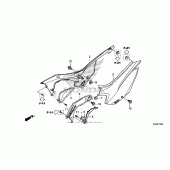 Схема вузла: Бічний обтічник для Honda CRF125 CRF125F