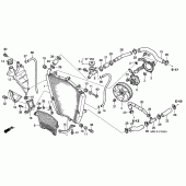 Схема вузла: Радіатор (CBR1000RR4 / 5) для Honda CBR1000 CBR1000RR Fireblade