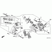 Схема узла: Левый-передний тормозной суппорт для Honda ST1300 Pan-European