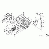 Схема вузла: Права кришка картера для Honda NX500 Dominator