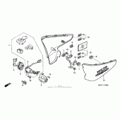 Схема вузла: Бічний обтічник для Honda VT600 Shadow VLX