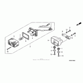 Схема узла: Задний фонарь (Стоп-сигнал) для Honda VT750 Shadow Spirit