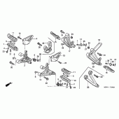 Схема вузла: Підніжки для Honda CBR600 CBR600F4i