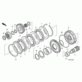 Схема вузла: Зчеплення для Honda NSA700 DN-01