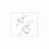 Схема вузла: Knuckle guard set - white / black для Honda FMX650