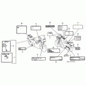 Схема вузла: Інформаційні наклейки для Honda CBR1000 CBR1000F