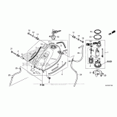 Схема вузла: Паливний бак (1) для Honda CRF250