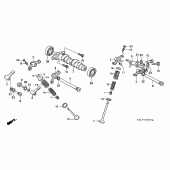 Схема вузла: Шток і Клапан для Honda XR250