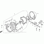 Схема вузла: Vt1100c headlight 95-96 для Honda VT1100 Shadow