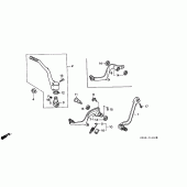 Схема вузла: Pedal / kick starter arm для Honda CR250