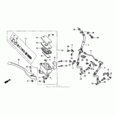 Схема узла: Передний тормозной цилиндр для Honda GL1500 Valkyrie Interstate