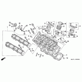 Схема узла: Головка цилиндра для Honda CBR1100XX Blackbird