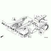 Схема вузла: Задній важіль (Маятник) для Honda CRF230 CRF230M