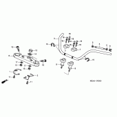 Схема вузла: Верхня траверса & Кліпон керма для Honda VTX1300