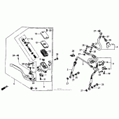 Схема вузла: Front головний гальмівний циліндр 1100a для Honda ST1100 Pan-European