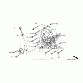 Схема узла: Правая крышка картера для Honda FSC600 Silver Wing