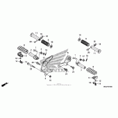 Схема вузла: Підніжки для Honda VT750 Shadow Aero